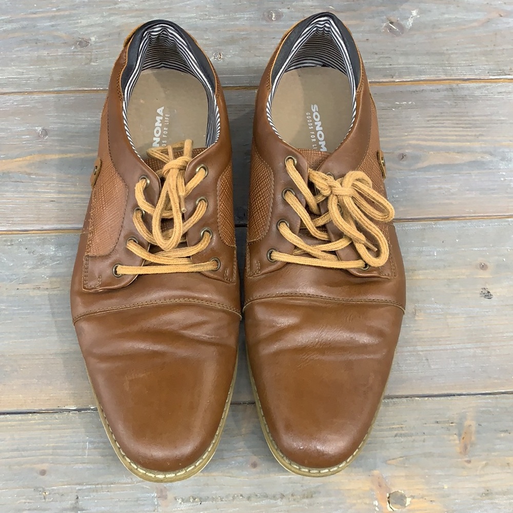 Sonoma | Men’s Brown Garfield Cap-Toe Shoe | 12